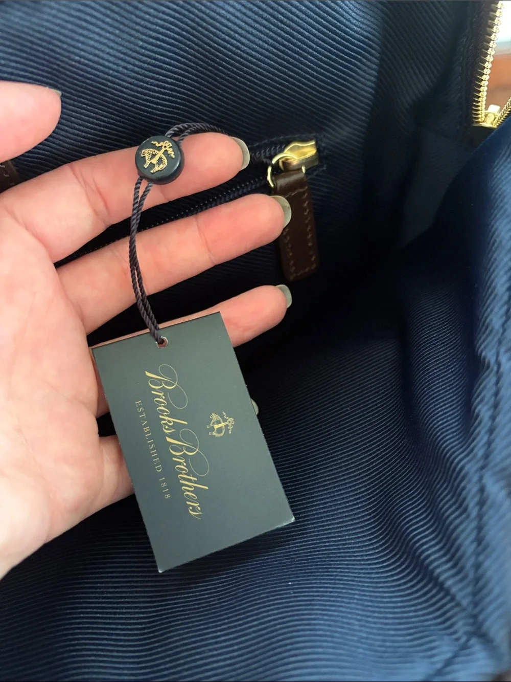 Brooks Brothers Canvas and leather bag